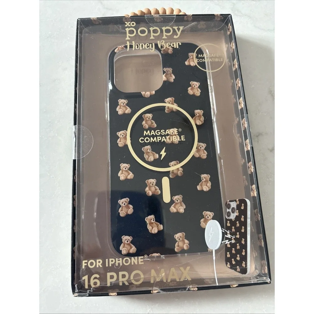 XO Poppy HONEY BEAR Phone Case iPhone 16 Pro Max MagSafe Compatible‎ Teddy Cell